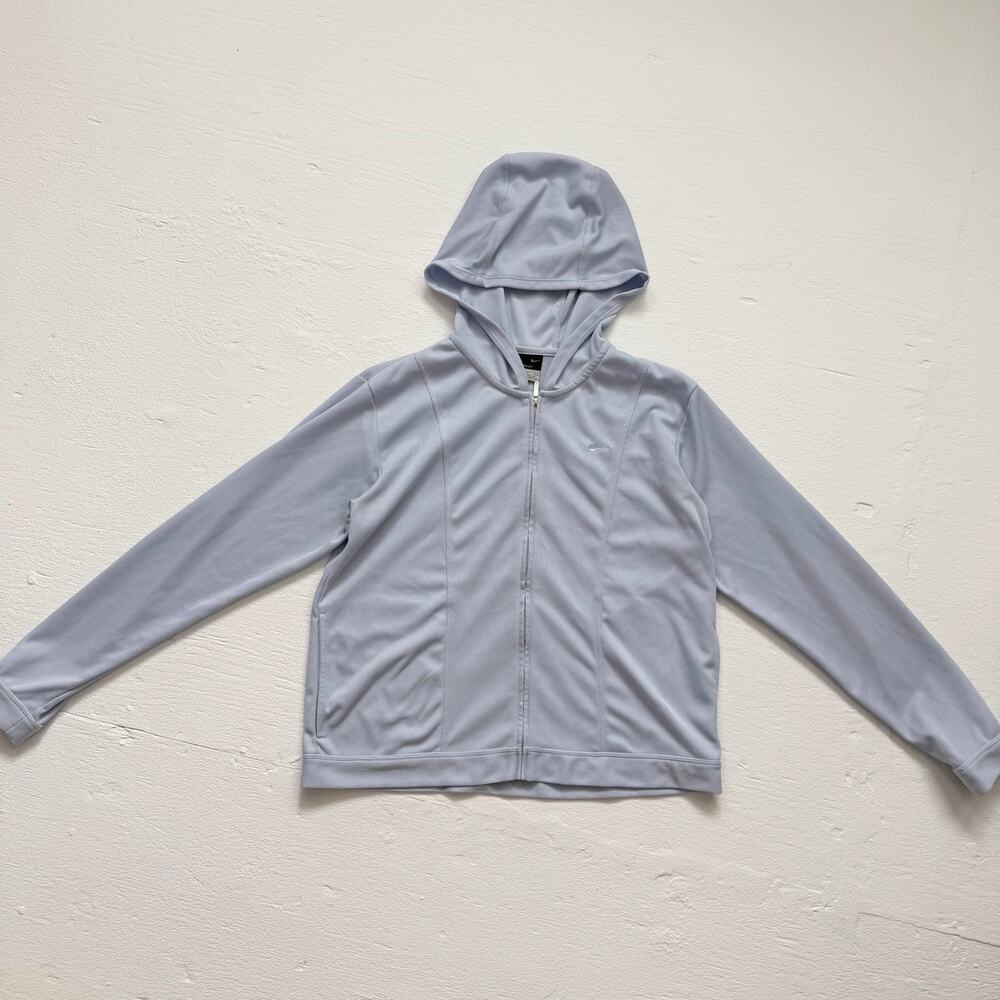 Nike Light Blue Zip-Up Hooded Sweatshirt